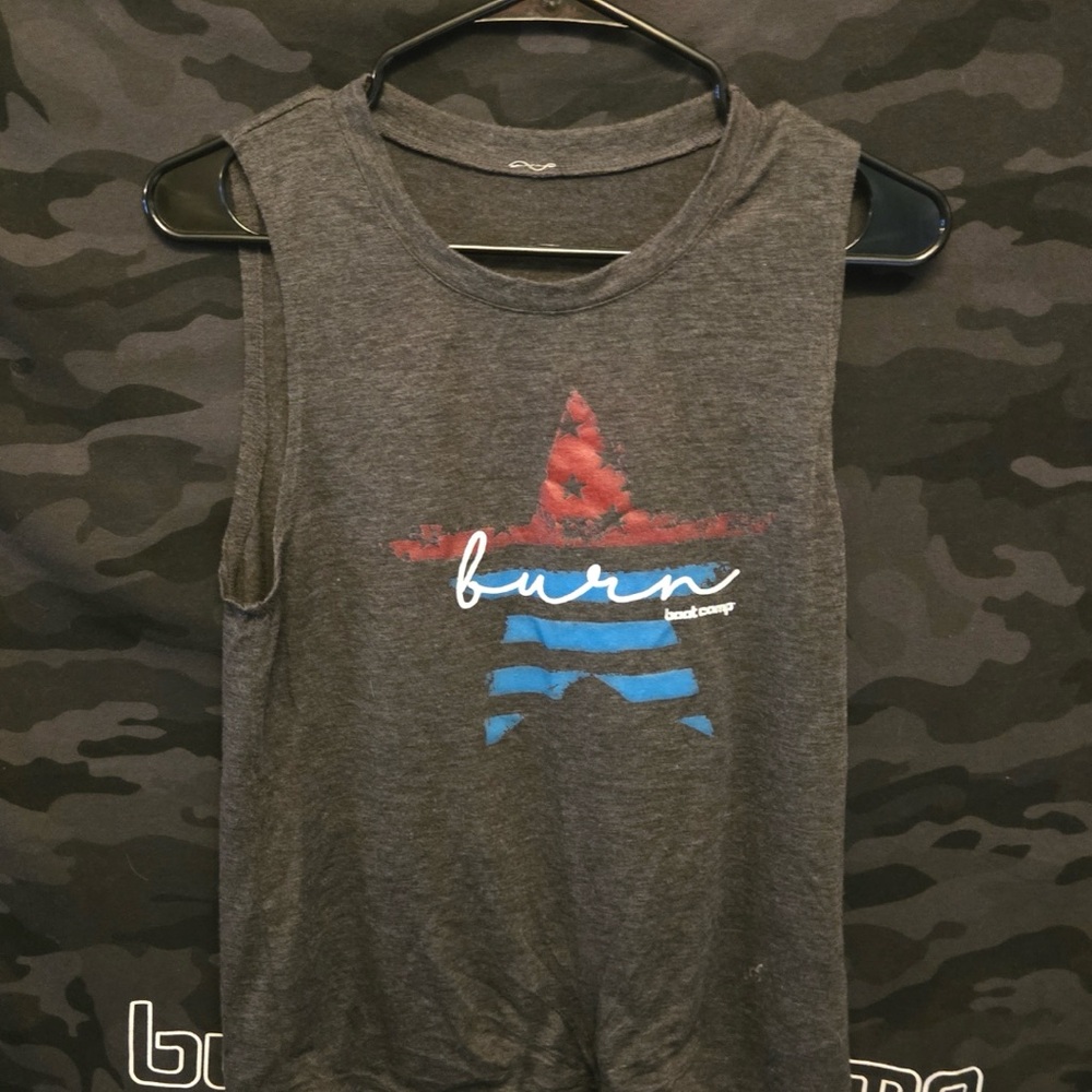 Burn Women's Gray Muscle Tee